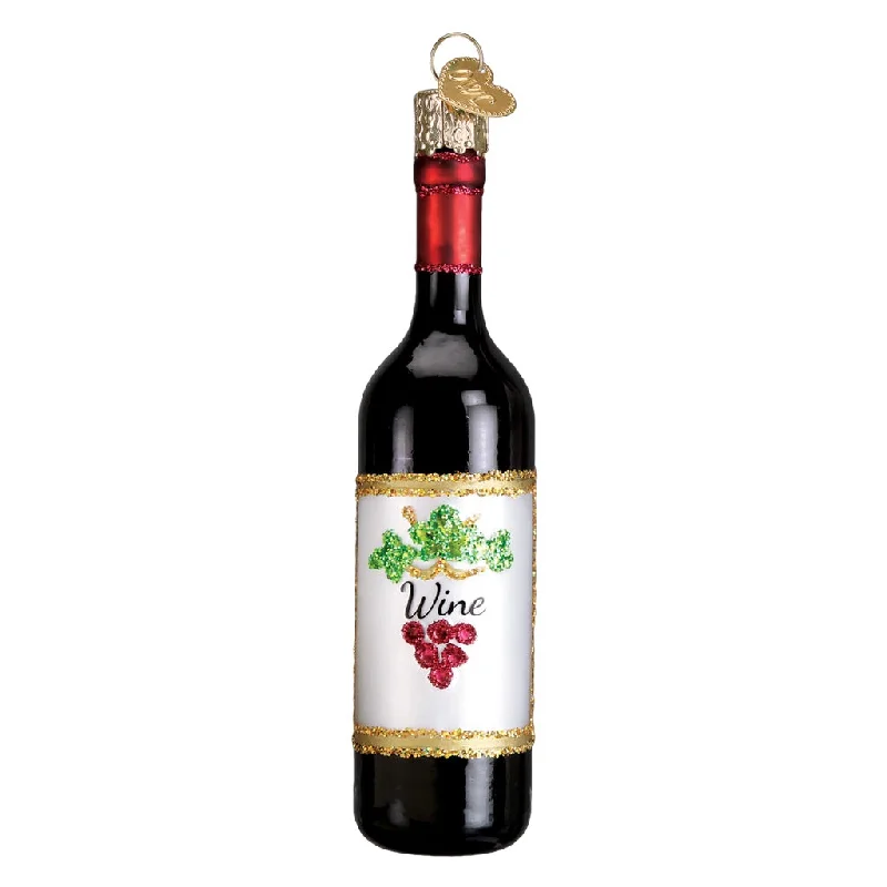 Old World Christmas Red Wine Bottle Ornament