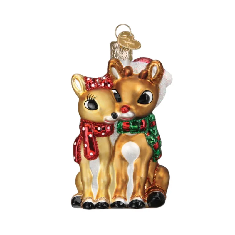 Old World Christmas Rudolph And Clarice Ornament