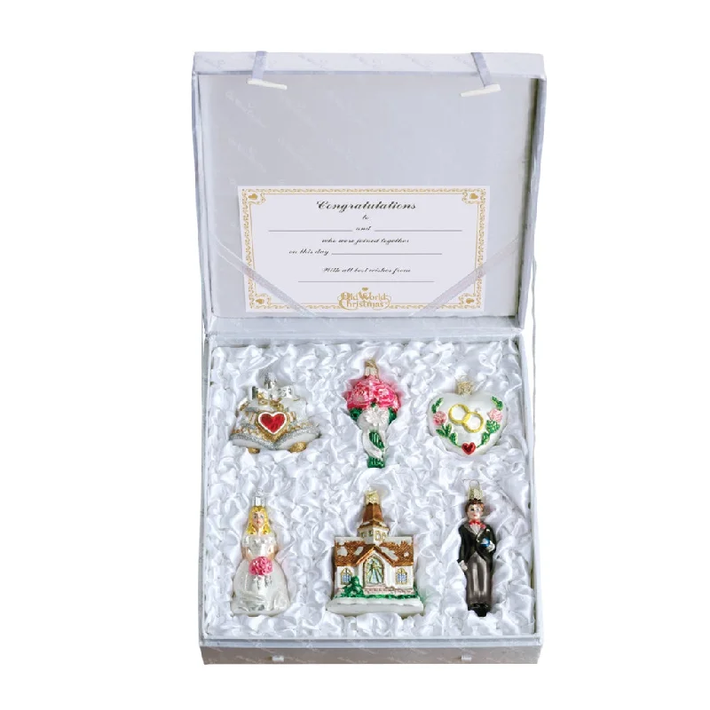 Old World Christmas Wedding Collection Ornament Set