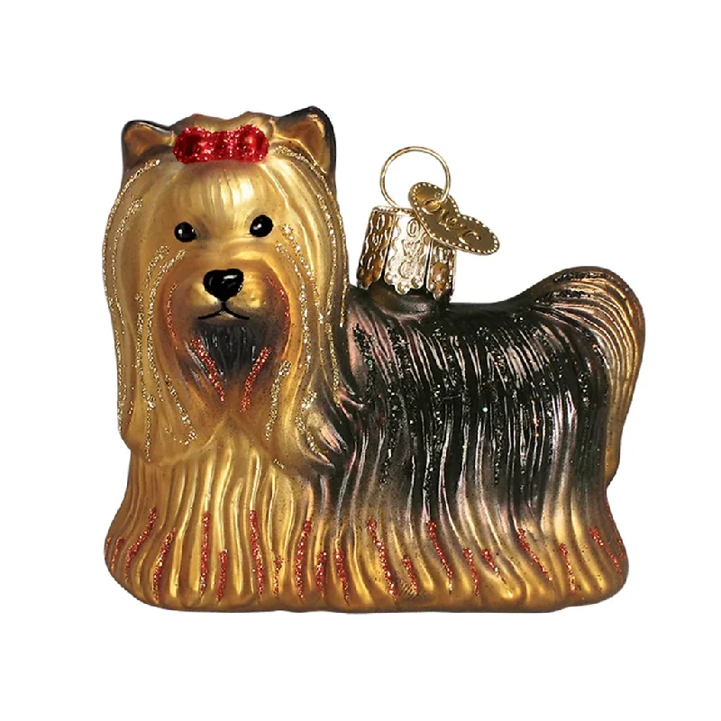 Old World Christmas Yorkie Ornament