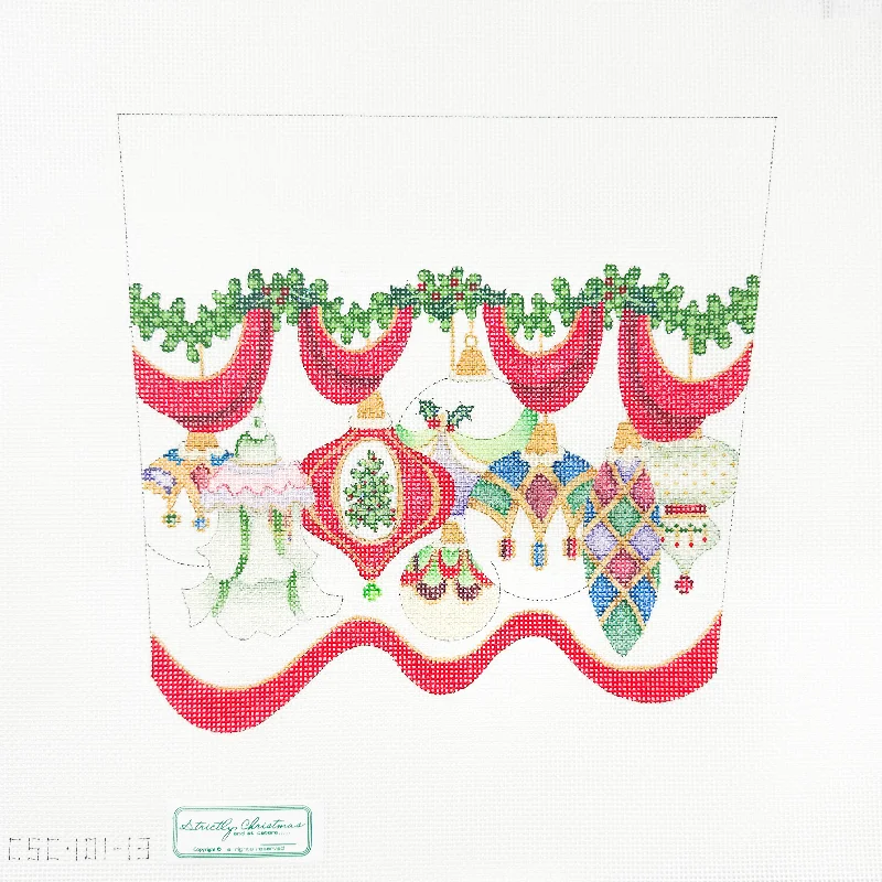 Ornaments Stocking Cuff (13 mesh)