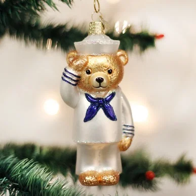 OWC Navy Bear Ornament, 12404