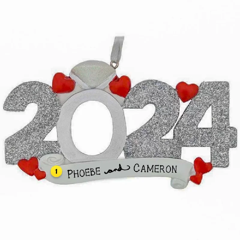 Personalized 2024 Engagement Ornament