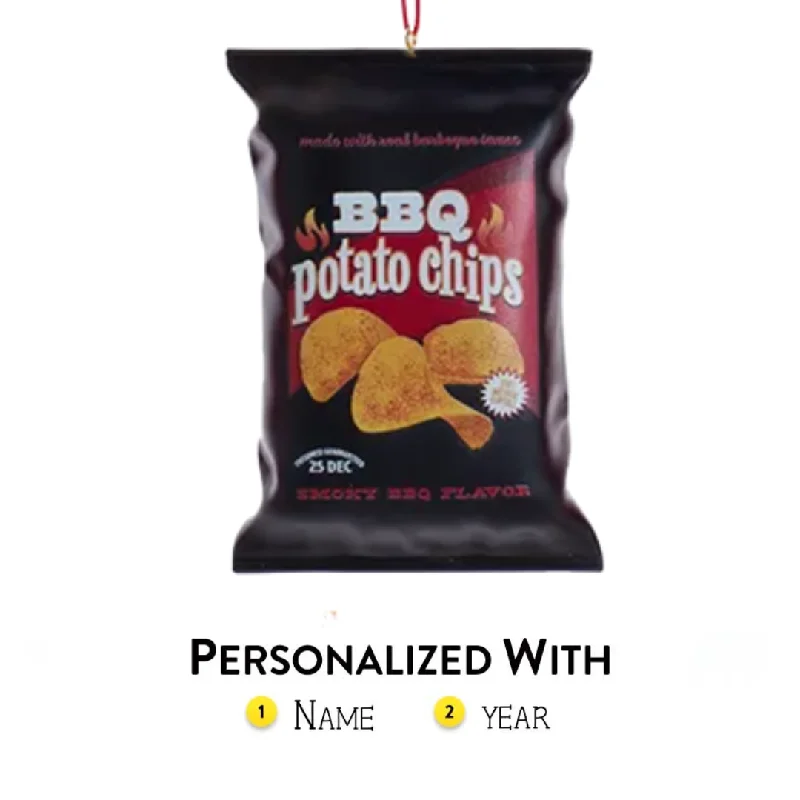 Personalized BBQ Potato Chips Snack Bag Ornament