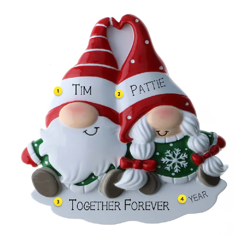 Personalized Gnome Couple Ornament