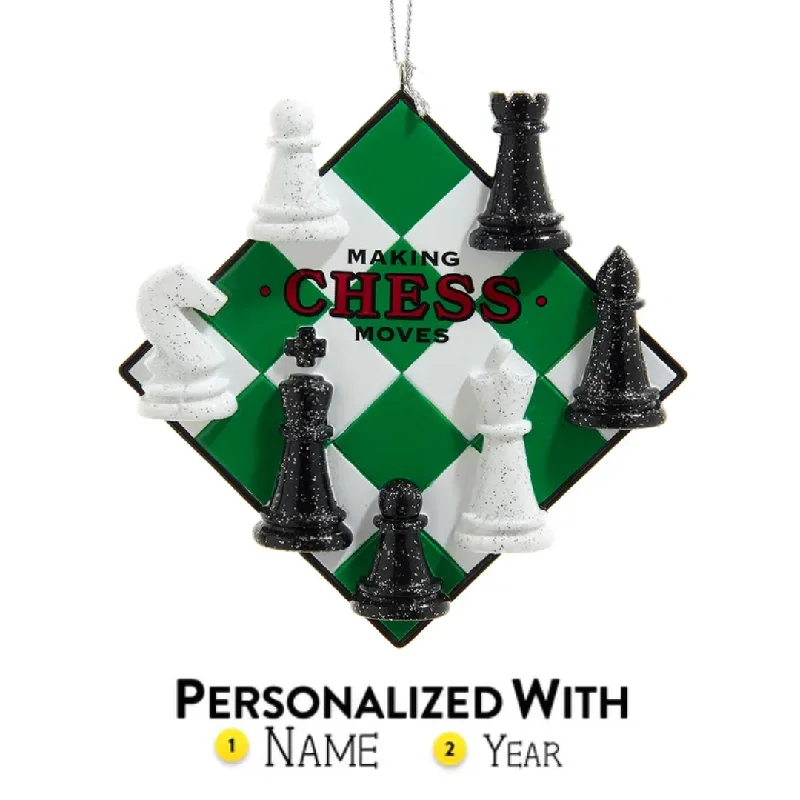 Personalized Making Chess Moves Ornament