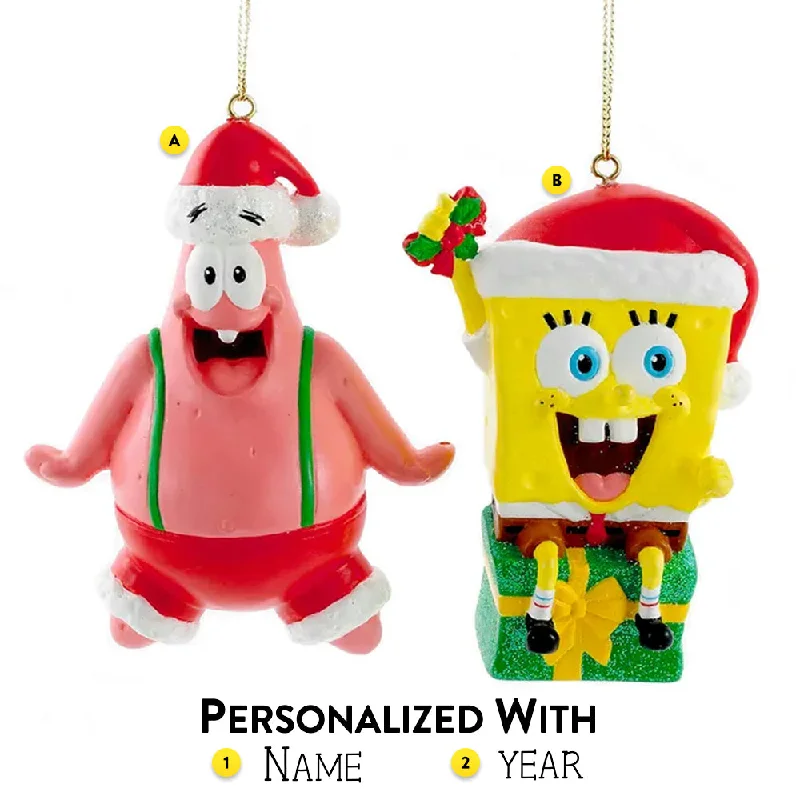 Personalized SpongeBob and Patrick Ornament