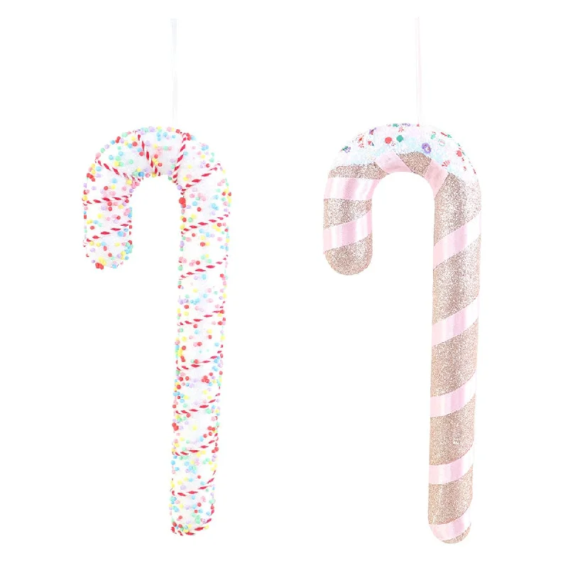 Pink Sprinkles Candycane Asst (33cm)