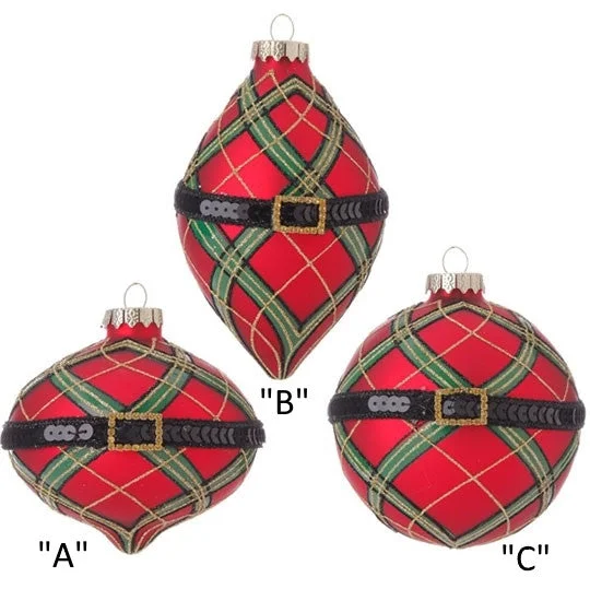 PLAID WITH BELT ORNAMENT