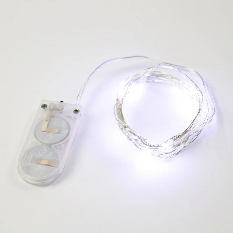 Pure White Fairy LED Battery Lights (CR Battery)