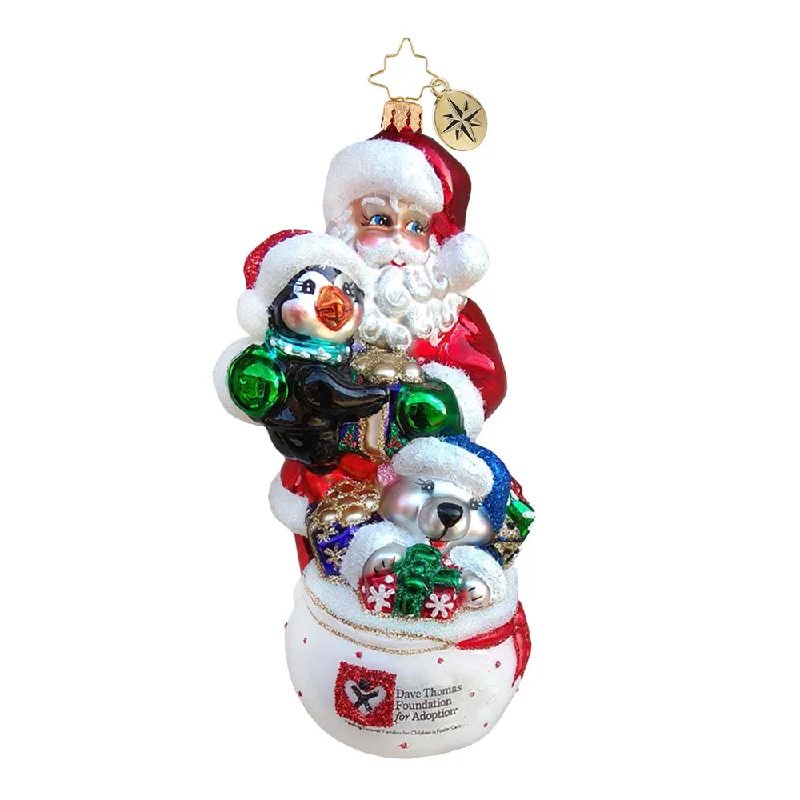 Radko Dave Thomas Celebrate Adoption 2018 Charity Awareness Ornament 1019796, Christopher Radko