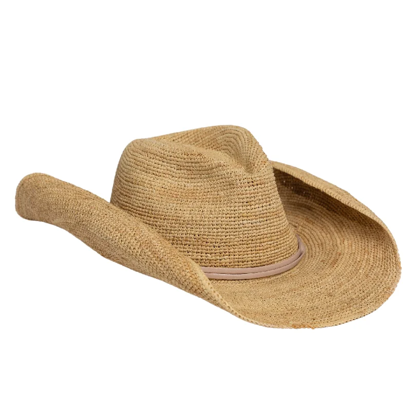 Raffia Crochet Cowboy in Natural