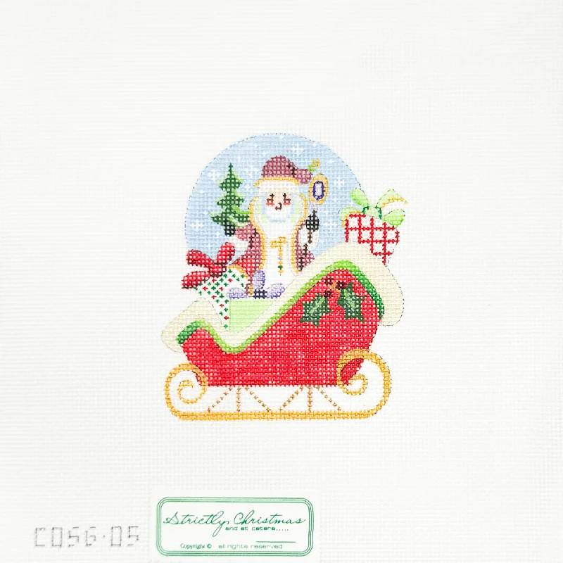 Santa in Sleigh Snowglobe