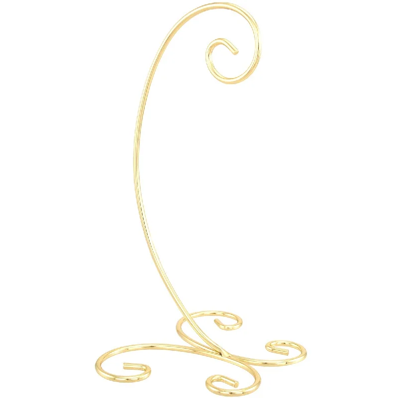 Single Gold Ornament Stand - 9 Inch