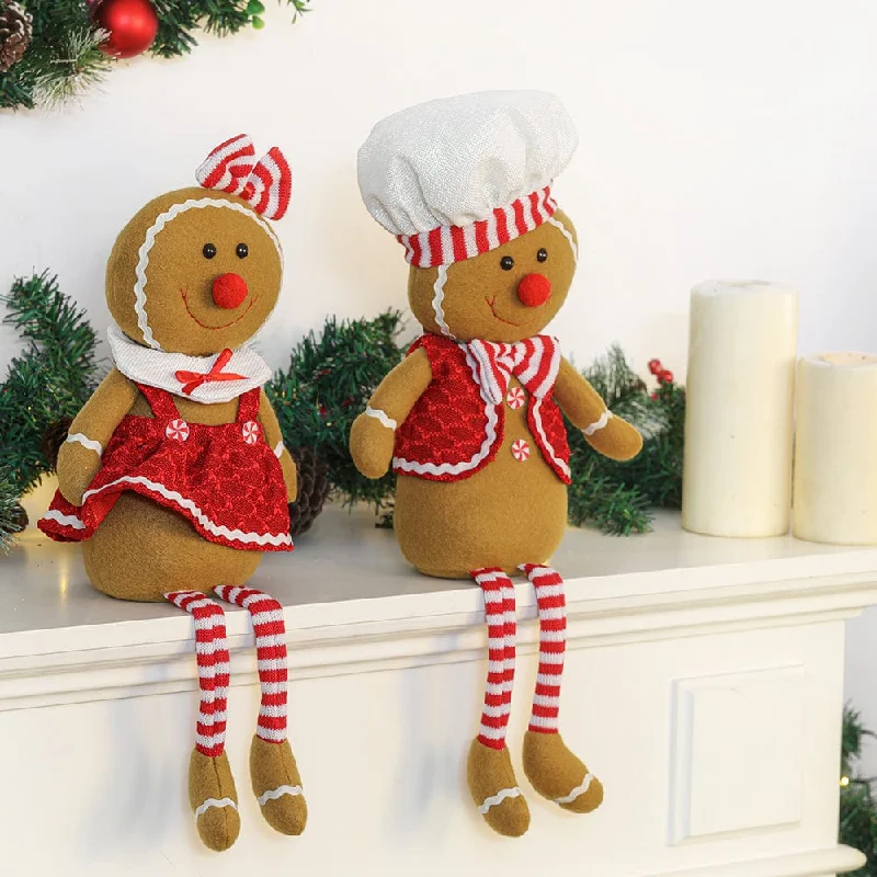 Sitting Candy Stripe Gingerbread Asst (50cm)