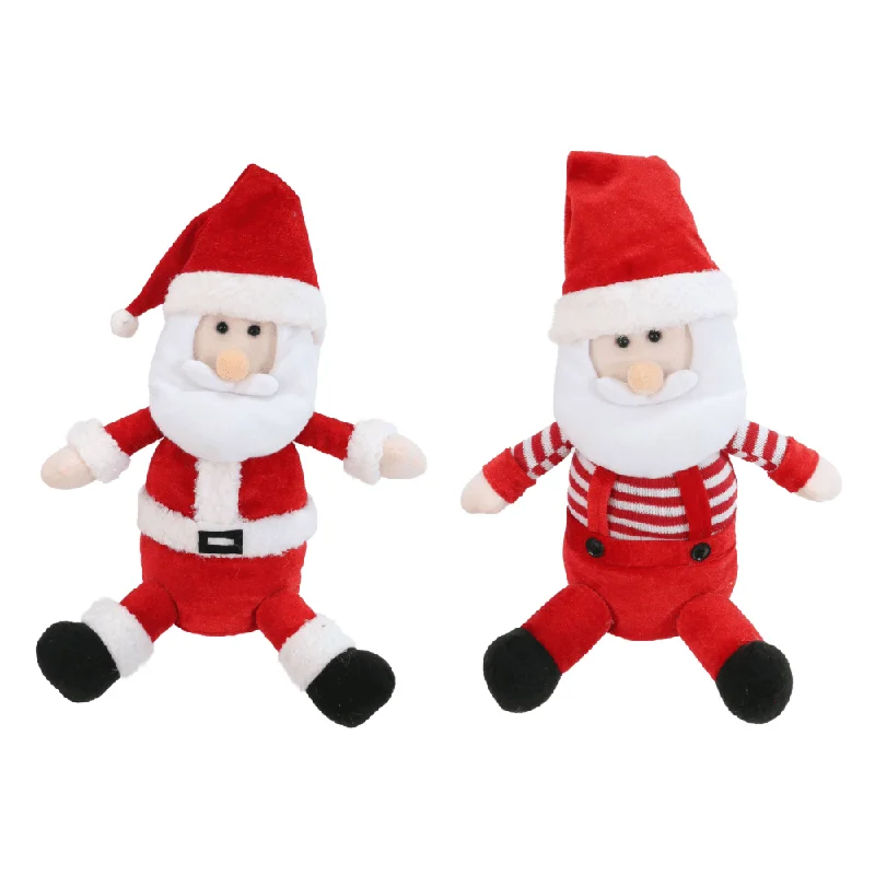 Sitting Santa Figurine Asst (30cm)