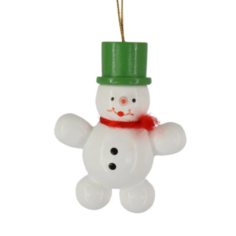 Snowman Ornament with Tophat, green by Volker Zenker