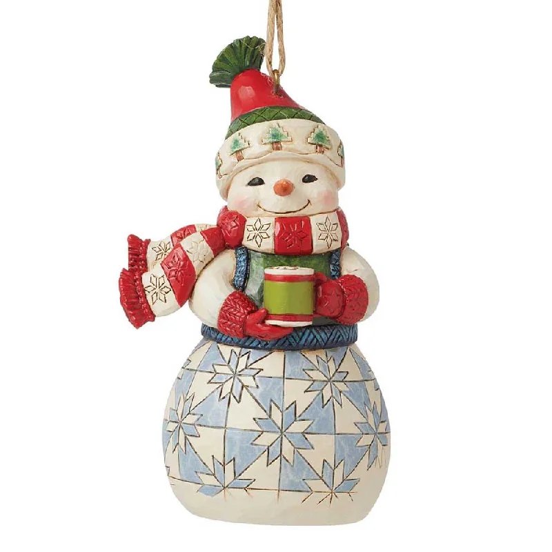 Snowman with Cocoa Ornament - Jim Shore