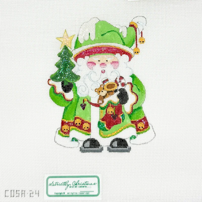 Squatty Santa Green Coat with Stocking and Toys