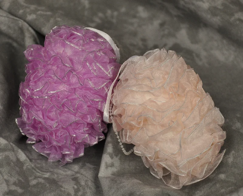 Styro Cloth Eggs with Ruffles