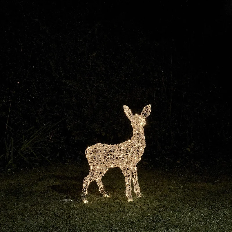 77cm Swinsty Fawn Dual Colour LED Battery Operated Outdoor Reindeer