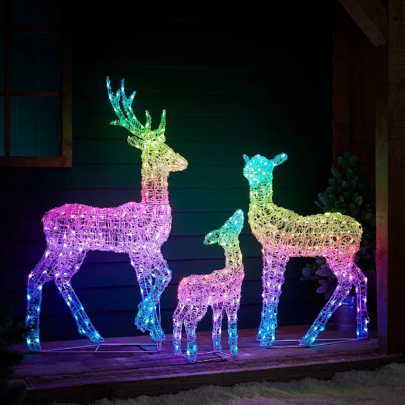 Twinkly Smart Light Up Reindeer Family