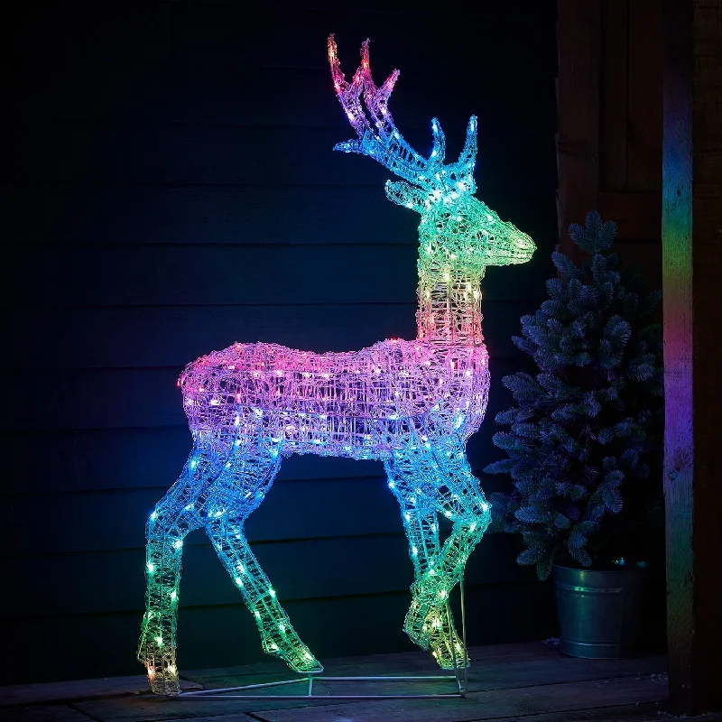 1.2m Twinkly Stag Smart Light Up Reindeer