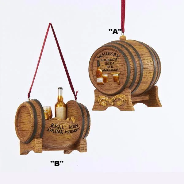 WHISKEY BARREL ORNAMENTS