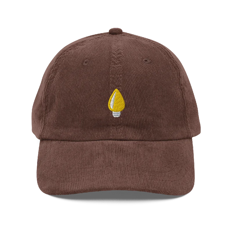 Yellow Holiday Light Corduroy Hat