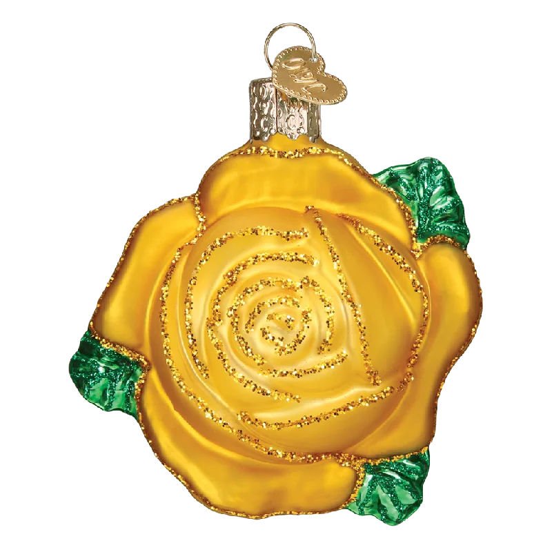 Yellow Rose Ornament