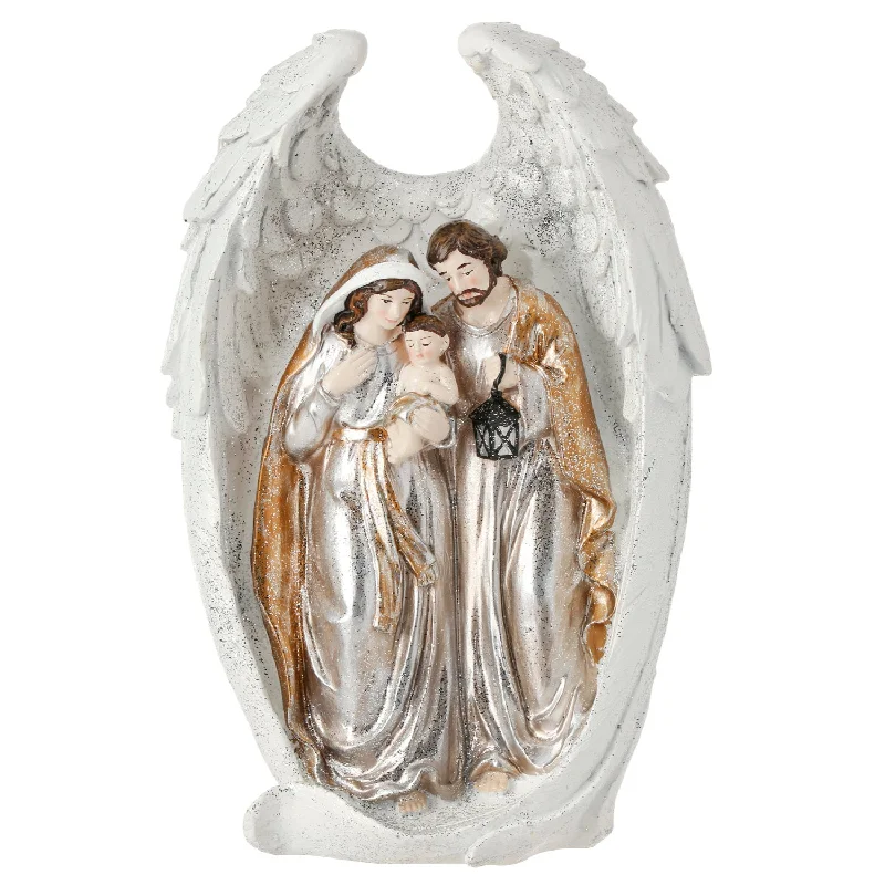 12.5" Resin Renaissance Angel w/Holy Family