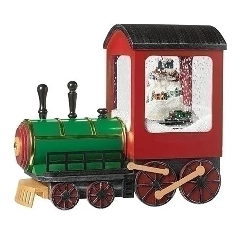 Lighted Musical Train /W Engine Snowblower And Rotating Wheels, 15"