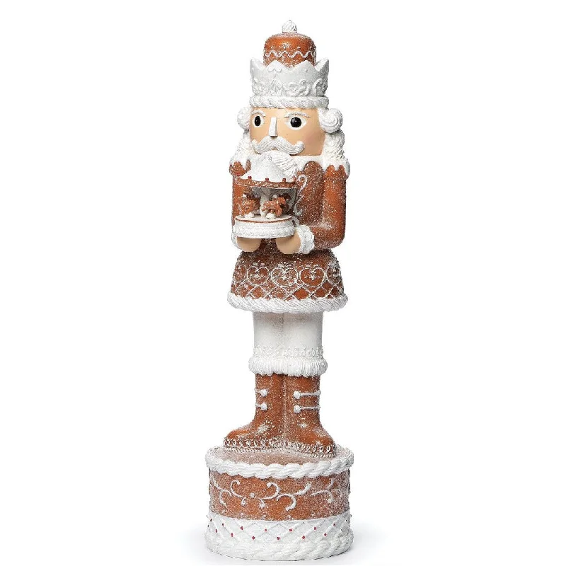 Gingerbread Nutcracker with Carousel Figurine, 16.5"