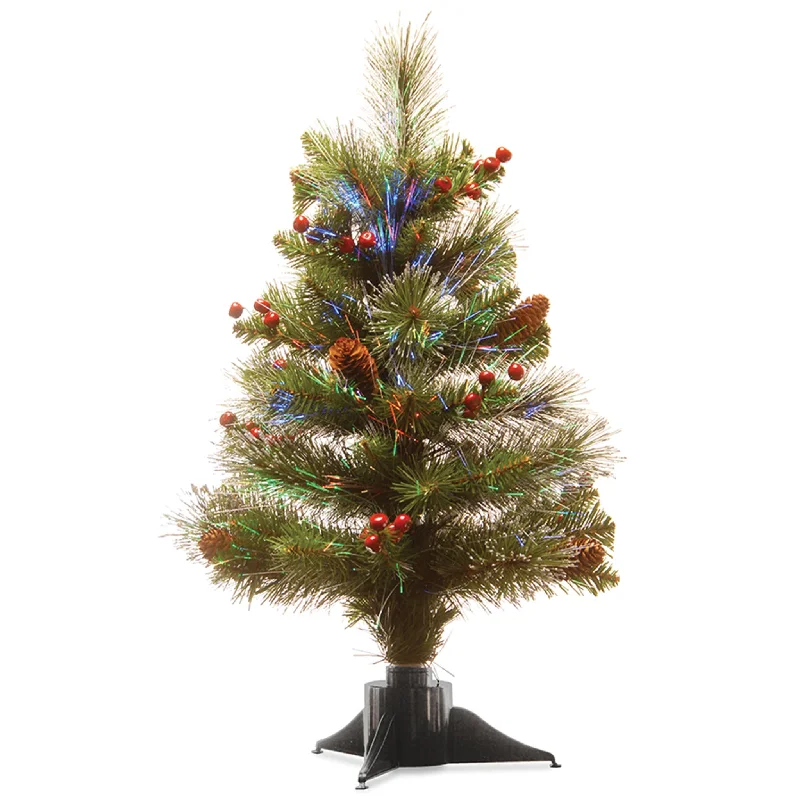 2 ft. Pre-Lit Fiber Optic Crestwood Tree