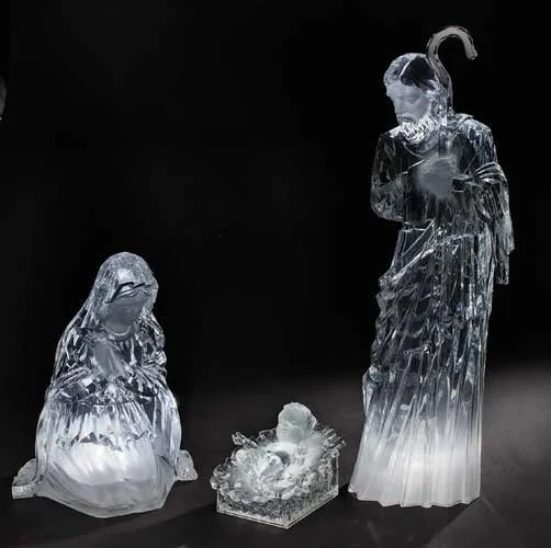 Three Piece LED Holy Family Figurine Set, 23"