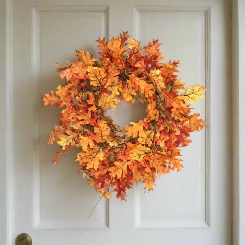 24" Harvest Bounty Oak Leaf Wreath