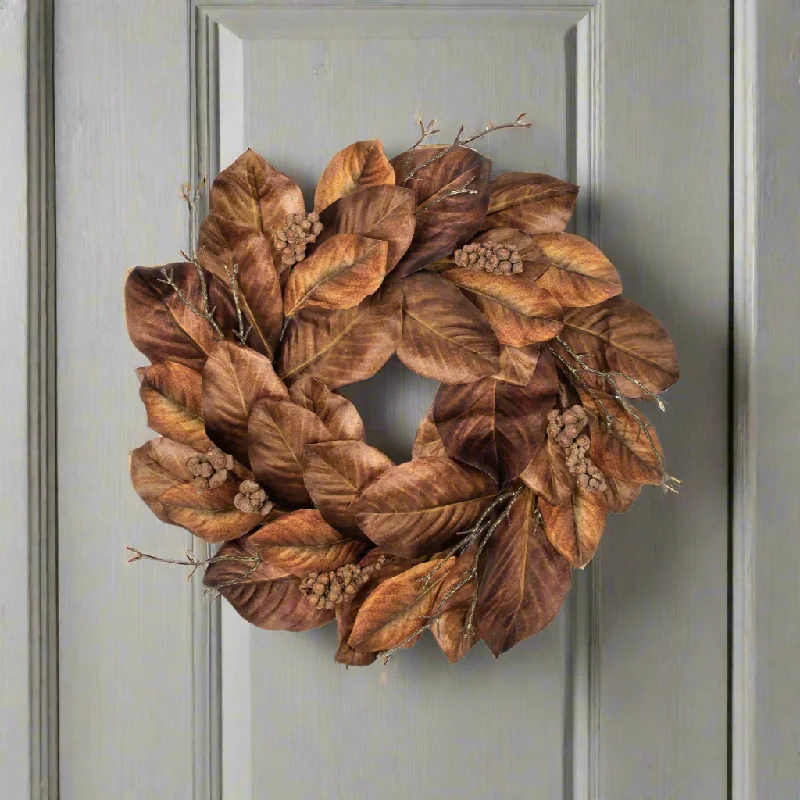 24" Harvest Magolia Wreath