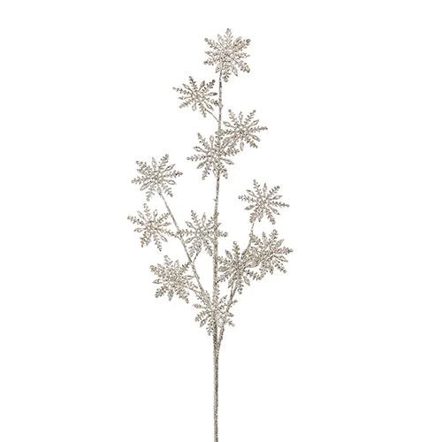 30" Glittered Snowflake Spray