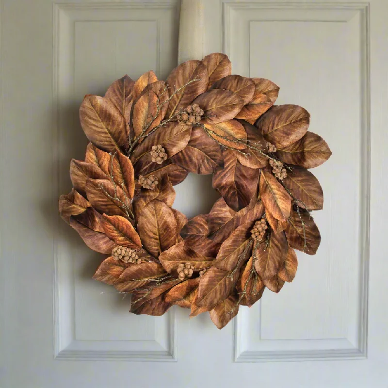 Harvest Magnolia Wreath, 30"