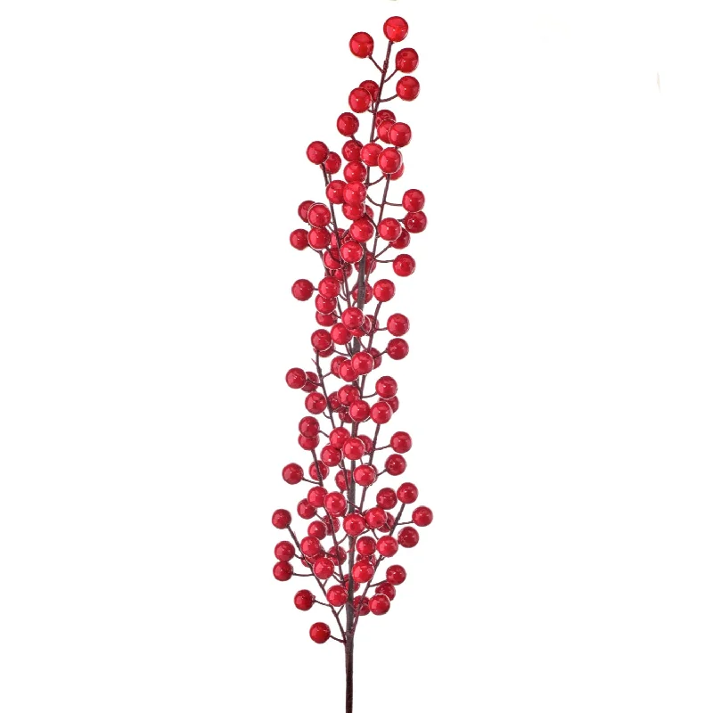 35" Red Orchard Berry Stalk