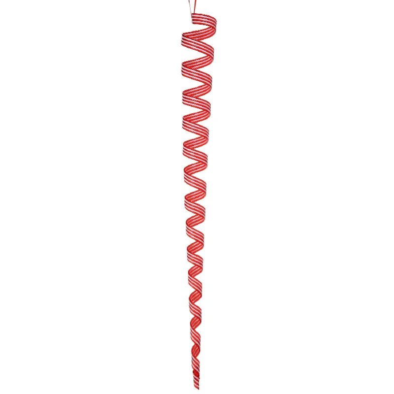 36" Acrylic Peppermint Ribbon Icicle Ornament