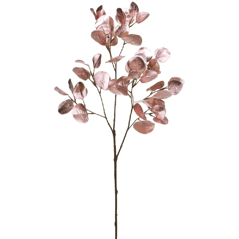 36" Metallic Eucalyptus Leaf Spray (Pink)