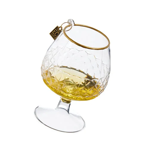 4.5" Cut Crystal Whiskey Ornament