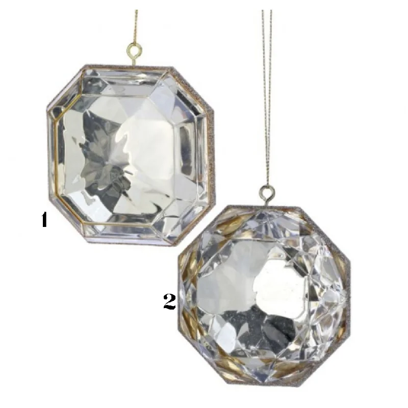 4" Acrylic Precious Gems Ornament (Champagne/Clearbrite) (2 Styles - Sold individually)