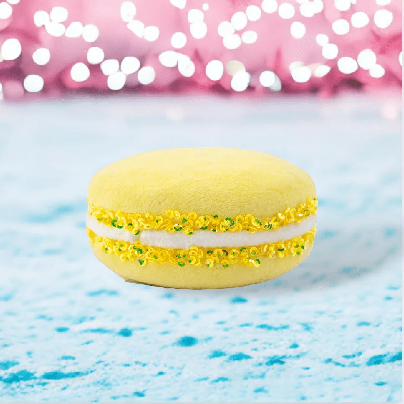 4" Small Yellow Macaron Ornament