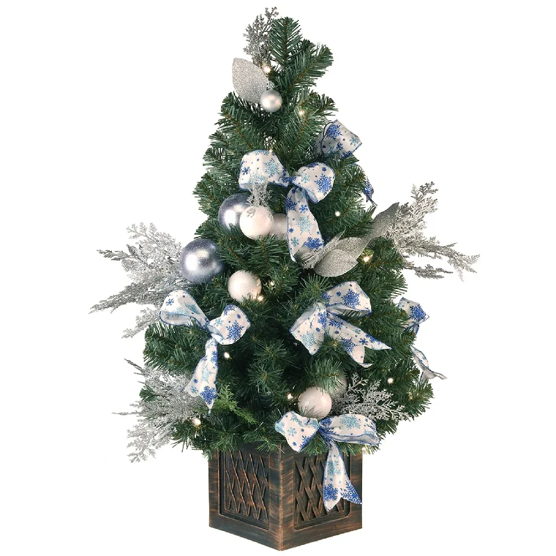 40 in. Pre-Lit Decorative Collection Ornament Tree with Clear Lights