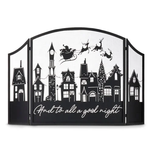 "And to All a Good Night" Fireplace Screen, 48"