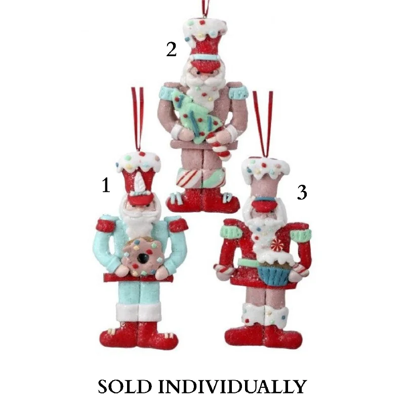 Clay Candy Santa Soldier Ornament, 5.5" (3 Styles - Sold Individually)