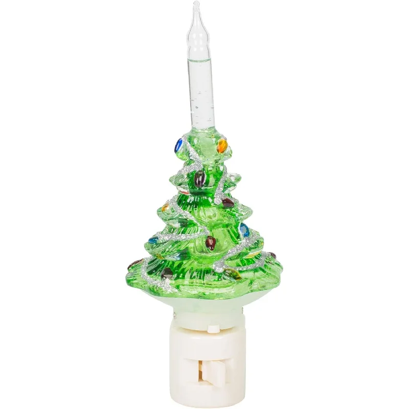 Christmas Tree Bubble Night Light, 6.75"