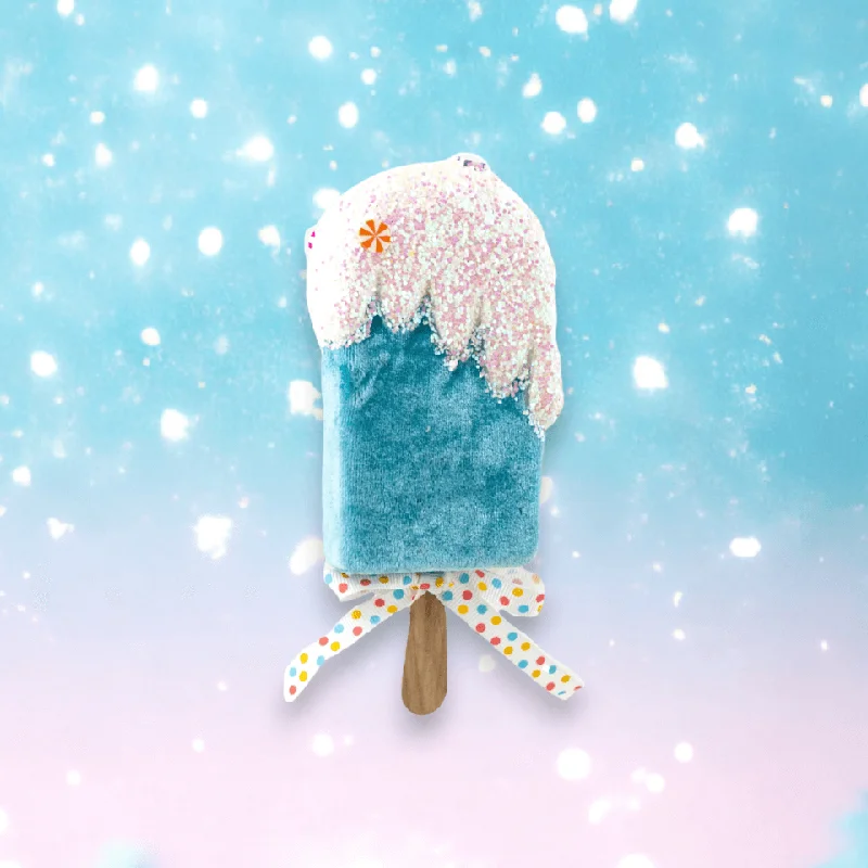 6" Blue Ice Cream Bar Ornament